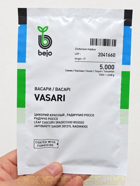 Цикорий салатный(радиччио) Васари F1 10 шт Bejo Голландия vasari_chicory-10 фото
