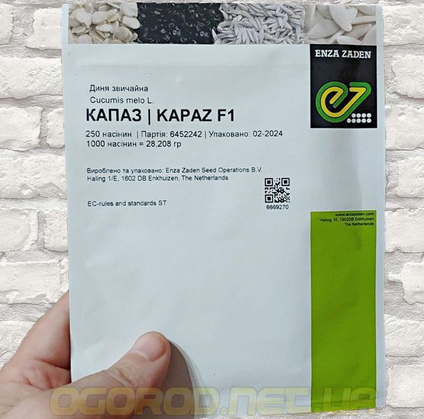 Капаз F1 10 шт насіння дині Enza Zaden Голландія 2406167702 фото